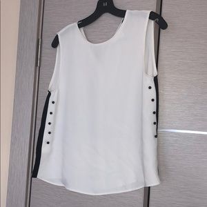 Zara White Sleeveless Blouse